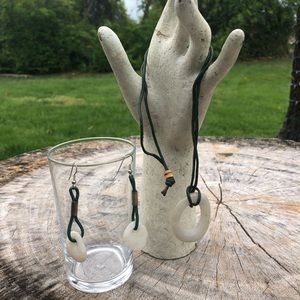 Necklace and earring set.